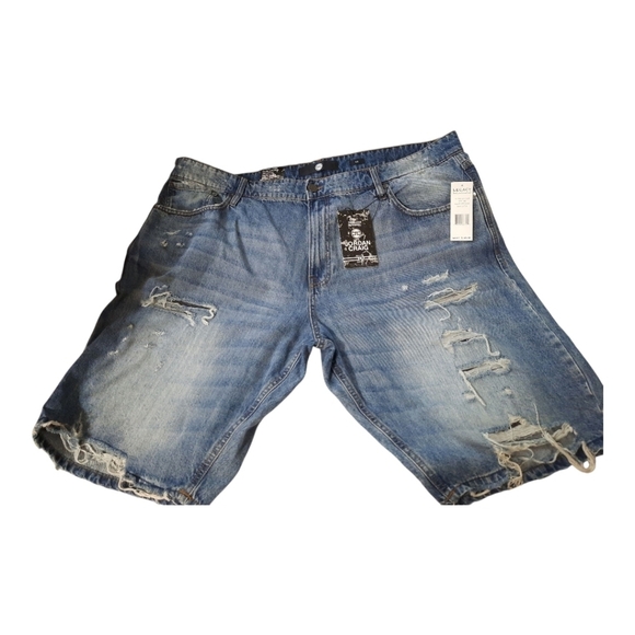 NWT Jordan Craig Light Blue Distressed Jean Shorts Size 44 - Picture 9 of 15